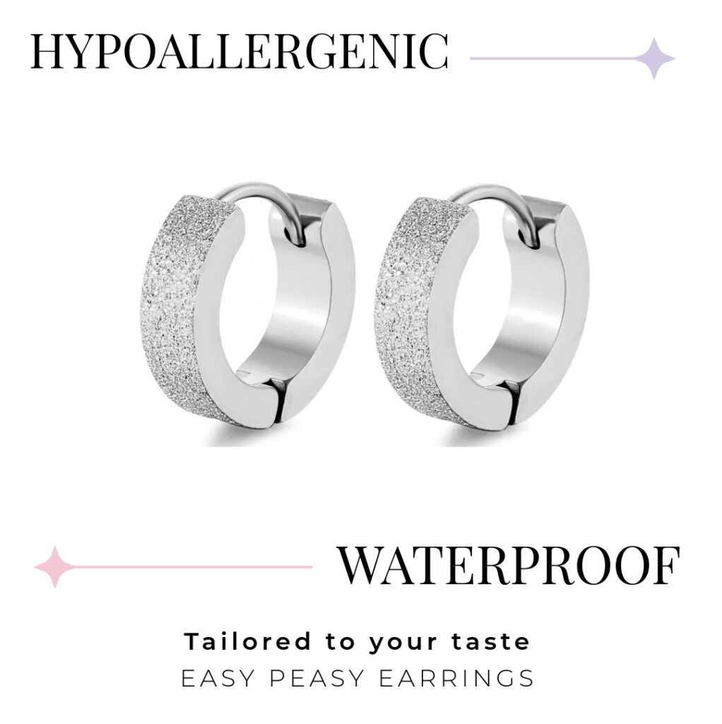 Forsted Huggie Earrings (316L Stainless Steel)