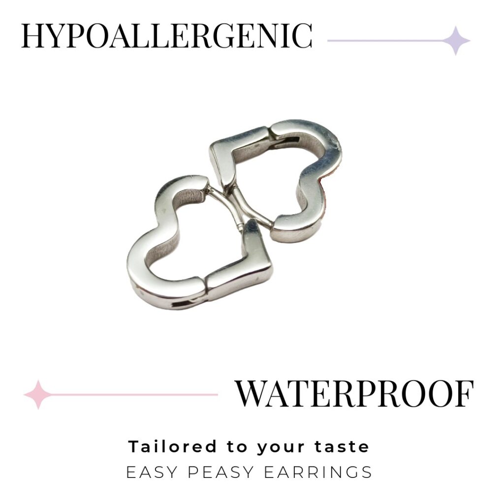 Heart Punk Hoop (316L Stainless Steel)
