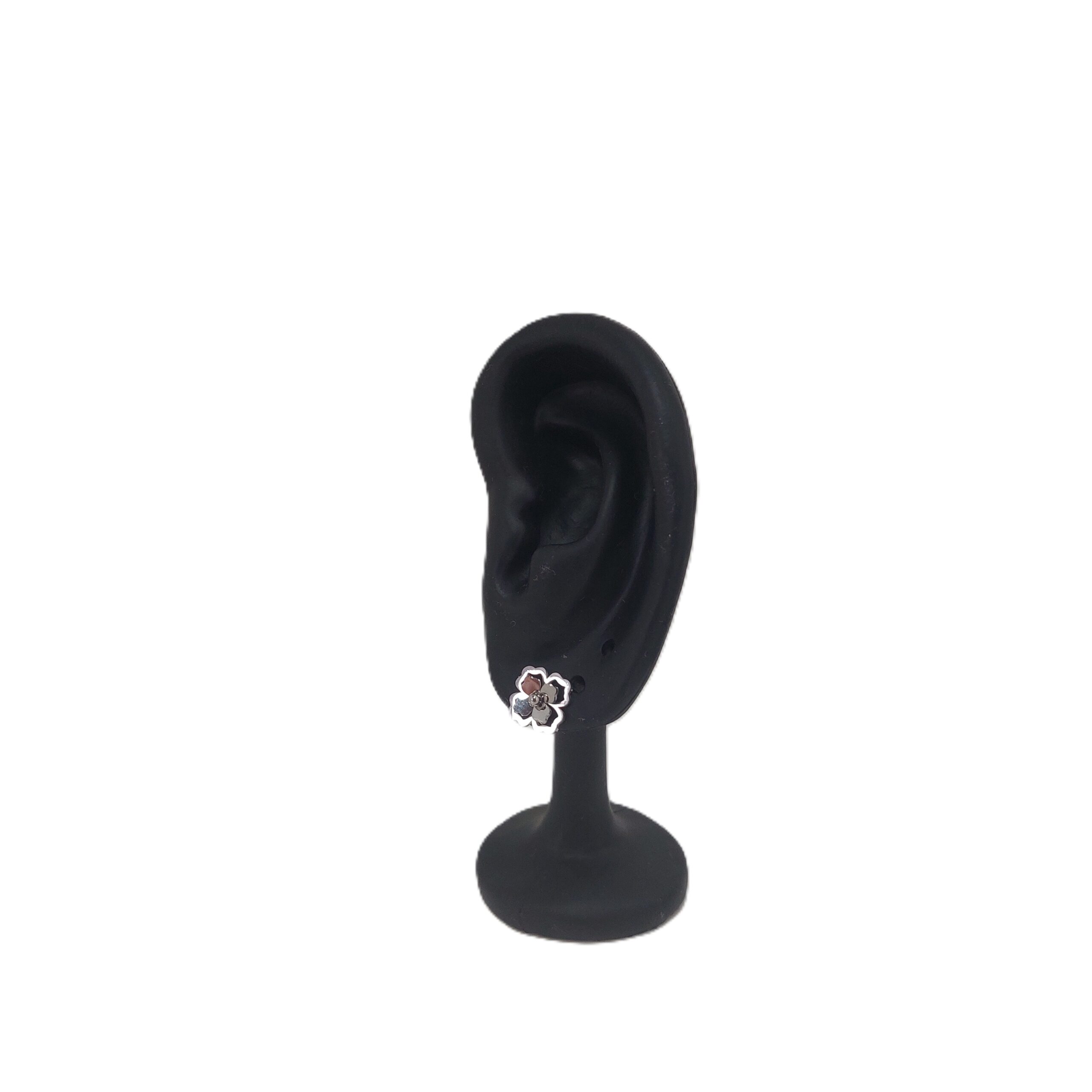 Double Layer Hollow Flower Style Stud - Screw Ball Back (316L Stainless Steel) - Image 3
